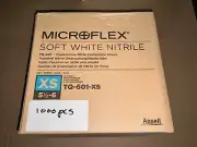 MicroFlex Soft White Nitrile Exam Size: X-Small TQ-601-XS *10-BOX CASE
