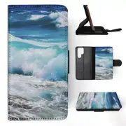 FLIP CASE FOR SAMSUNG GALAXY|WATER WAVES CLASHING ON ROCKS