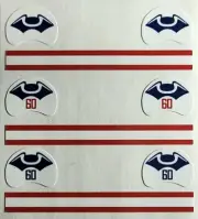 1960 New England Patriots Custom Gumball Helmet Decals