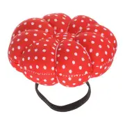 Wrist Pin Cushion Pumpkin Needle Sewing Pincushion with Elastic Wrist Belt, Red