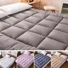 72D Quilted Mattress Topper Pad Fitted Cover Protector Twin Full Queen King Size