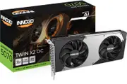 INNO3D nVidia GeForce RTX 5070 TWIN X2 OC 12GB GDDR7 2542 MHz Boost Clock, RAM 28 Gbps, 3x DP, 1xHDMI 250x116x41mm N50702-12D7X-195064N