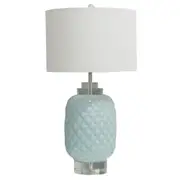 Island Ceramic Table Lamp Turquoise Desk Bedside Reading Light 38x71cm
