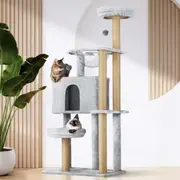 Alopet Cat Tree Tower Scratching Post Scratcher Cats Condo House Bed Wood 140cm