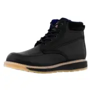 Mens Work Boots Soft Toe Black Leather Zipper Botas Trabajo Size 6-10