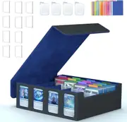 FOHOA 4-Row Trading Card Storage Box for 3200+ Mtg tcg Magic Soprts Playing Game Card Organizer
