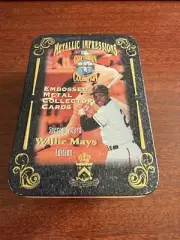 1995 Willie Mays Metallic Impressions Cooperstown Collection 5 Card Set w/ Tin