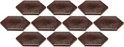 Set of 10 [A] 5 Inch Hexagonal Bento Lid, Tamofu Meuchi Vermilion, 6.5 x 5.7 x 0.5 inches (16.5 x 14.4 x 1.2 cm) | Shokado Bento