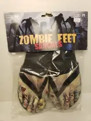 ZOMBIE FEET Sandals WALKING DEAD Flip Flops Billy BOB Halloween MEDIUM New