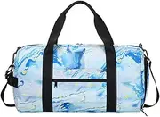 SellerFun Teens Women Travel Bag Girls Gym Duffle Bag Sports Ballet Bag with Shoe Compartment(Black and Blue,23 Liters)