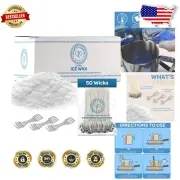 Brilliant Crystalline Palm Wax Candle Kit - 10lb with Pre-Waxed Wicks & Devices