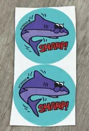 Trend OCEAN SHARK Scratch & Sniff Stickers 80s Stinky Retro Lot 2 NEW FRESH