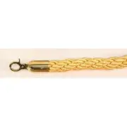 VIP Crowd Control 1678 60 in. Braided Rope with Gold Closable Hook - Yellow-Gold