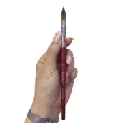 1Pcs Kolinsky Sable Hair Acrylic Nail Brush Crimped Metal Long Wooden Handle.