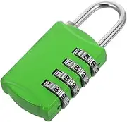 Tofficu Heavy Duty Combination Padlock for Gym Locker Portable Four Code Lock Robust Build Stylish Design for Luggage Cabinets and Travel