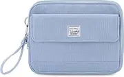Large Pencil Case, Vaschy Colored Corduroy Pencil Pouch for Art Pens Markers Gel Pens Big Holder Organizer Fits 192 Pencils for Girls Women Light Blue