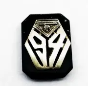 Antique Octagon Emerald Cut Onyx 14k White Gold 1941 Insert Stone & Diamond S302