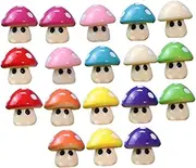 LOPUNER 18pcs Resin Mushroom Decor Micro Landscape Bonsai Ornaments Stable Potted Plant Decorations for Garden Home Shelf Decor Cartoon Mushroom Design for Creative Scenes