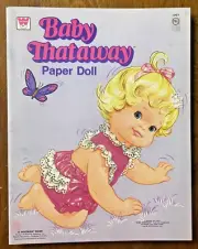 Vintage Whitman Paper Doll Book Baby Thataway 1975 Unused Uncut Mattel