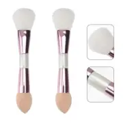 2 Pcs Double-ended Makeup Brush Girls Brushes Blusher Travel Set Dresser Tool