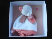 Doudou Et Compagnie Paris Soft Plush Cat Lovey Baby Security Blanket NEW