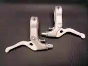 Bmx Mini Trigger Brake Lever White/Silver Old School Freestyle Bmx Set
