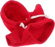 WESIEVYA Plush Bear Clothes Clothes Cartoon Clothes Stuffed Bear Clothes Doll Statues Mini Bear Clothes Sculpture Rabbit Three-dimensional Clothes Retro Red