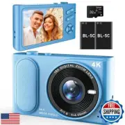 4K UHD Digital Camera, 64MP Autofocus Vlogging Camera 16X Zoom, Compact Digit