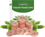 24 Pack Cedar Blocks for Storage, 100% Natural Cedar Rings, Cedar Chips for Clos