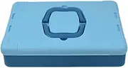 Folding Storage Box - Portable Stackable Storage Containers With Lid And Handle | Large Capacity Home Organization Supplies, Multi-Functional Outdoor Camping Crates For Living Room