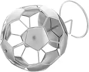 Kisangel Stainless Steel Football Shape Pen Cup Stand Desk Soccer Ball Display Case Organizer for Office Supplies