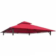 St Kitts Canopy for 10 ft Vented Canopy Gazebo Ruby Red