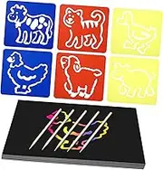 Kisangel 1 Set Scratch Off Cards for Rainbow Scratch Painting Paper Art Set with Styluses and Templates for Creative DIY Crafts Fun and