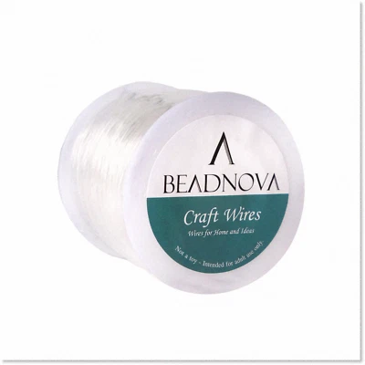 0.8mm Clear Wire Stretch String Cord - 100m Long - Ideal for DIY Bracelets and N