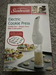 Sunbeam Electric Cookie Press Maker Christmas Cupcake Fpsbcp941