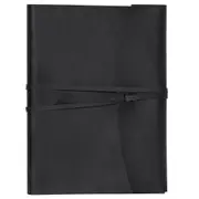 Scripto Premium Stylish A4 Wrap Home Office Meeting Writing Notes Journal Black