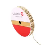 1/8" Metallic Gold Twisted Wired Cord Ribbon Christmas Holiday by Celebrate It