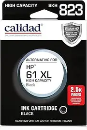 Calidad Alternative Ink Cartridge for HP 61 XL, Black
