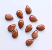 [WHOLESALE] SYNTHETIC RED SUNSTONE CABOCHON PEAR SHAPE LOOSE GEMSTONE