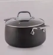 All-Clad HA1 Hard Anodized Nonstick Stockpot with Glass Lid, 8 Quart - New