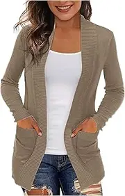 [Generic] Ladies Open Front Cardigans Orchid Purple, Womens Lightweight Jackets Longline Quilted Coats Light Summer Jacket Floral Print Cardigan Plus Size Ladies Floral Quilted Coats Green
