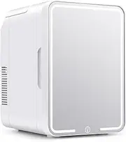 Wangyongheliu Portable Mini Fridge, Mirrored Skincare Fridge with LED Light (12L)