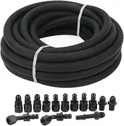 3/8in 6 an LS Conversion Fuel Injection Line Fitting Kit 25ft Hose Complete Fuel Injection Adapter for EFI FI Fuel Injection System High Pressure Resistant with Unique Design and