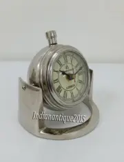 3"Table Watch, Desktop Clock Home & Office Desk Decor Handmade Silver Steel Desk