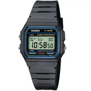 Casio F-91W-1 Black Resin Classic Digital Alarm Stopwatch Unisex Watch