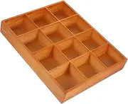 Alipis Sleek Lingerie Drawer Organizer 12 Compartment Underwear Storage Box Sock Box Tie Organizer and View-through Design
