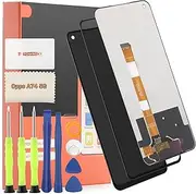 LCD Display for Oppo A74 5G CPH2197 CPH2263 Screen Replacement for Oppo A74 5G Touch Screen Digitizer Sensor Glass Repair Kit - Black