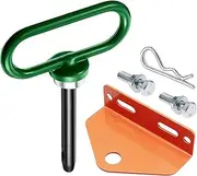 EilxMag Universal Heavy Duty Zero Turn Mower Trailer Hitch and Strong Heavy Duty Neodymium Magnet Trailer Gate Pin with 2 Bolts -1/2'' R-Clip (Combo Pack,Green＋Orange)