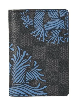 Louis Vuitton Christopher Nemeth Damier Graphite Blue Pocket Organizer Wallet