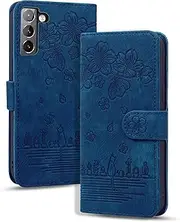 Wallet Case for Samsung Galaxy S22 Plus,Magnetic Folio PU Leather Case Wallet Flip Cover with Card Holder,Protective Phone Cover for Samsung Galaxy S22 Plus,Royal Blue
